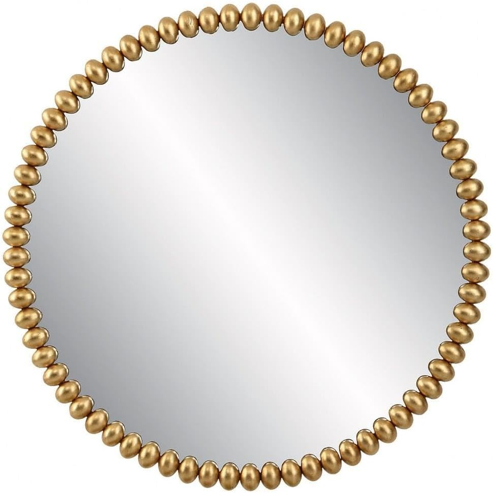 Byzantine Round Gold Mirror by  - Elegant Home Decor Accent