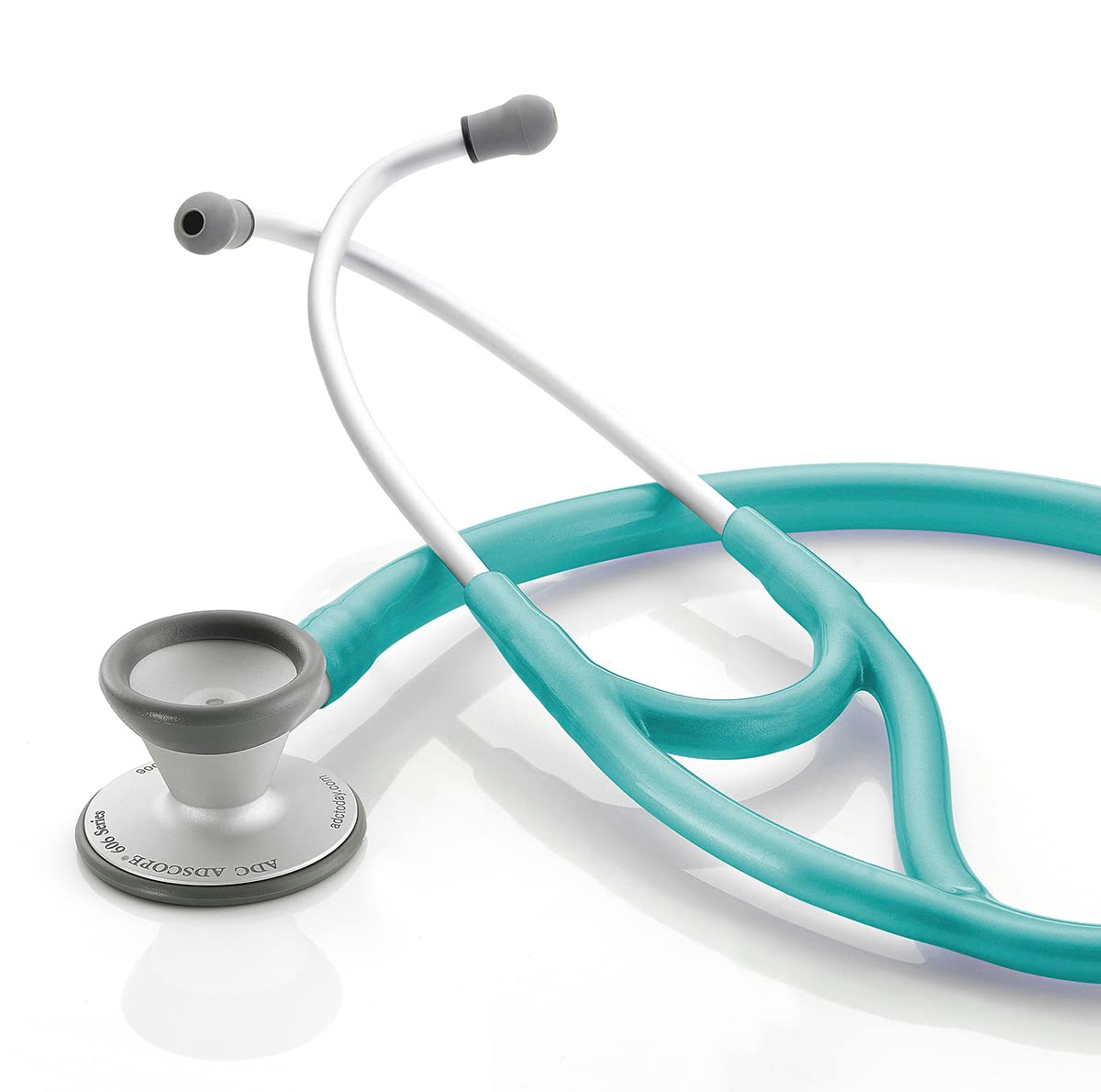 Adscope 606 Ultra Lightweight Cardiology Stethoscope with Tunable AFD Technology, 28 Inch Length, Metallic Caribbean