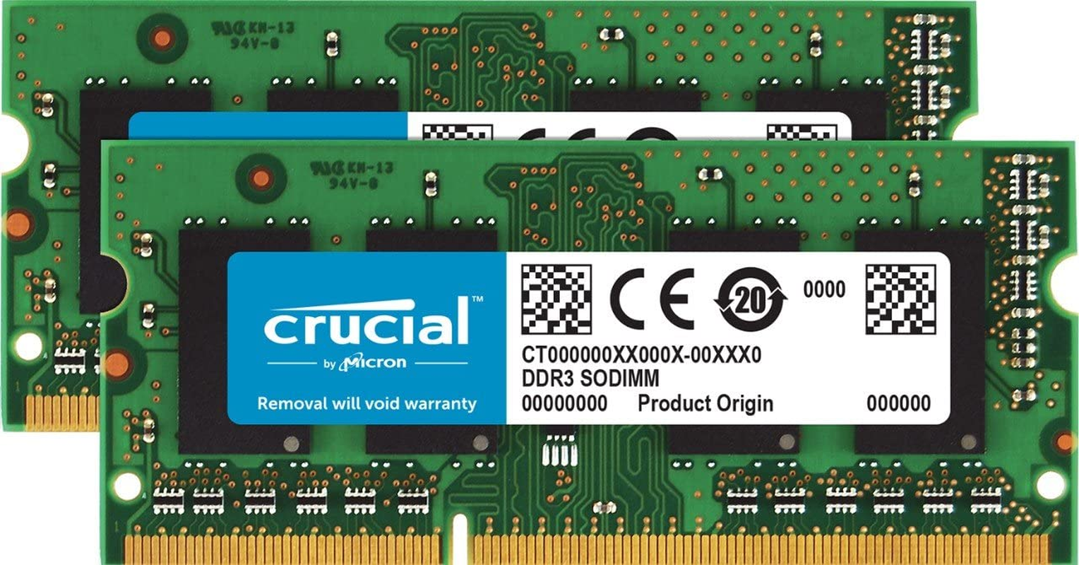 Crucial 16GB Kit (8Gbx2) DDR3 1866 Mt/S (PC3-14900) SODIMM 204-Pin Crucial 16GB Kit (8Gbx2) DDR3 1866 Mt/S (PC3-14900) SODIMM 204-Pin
