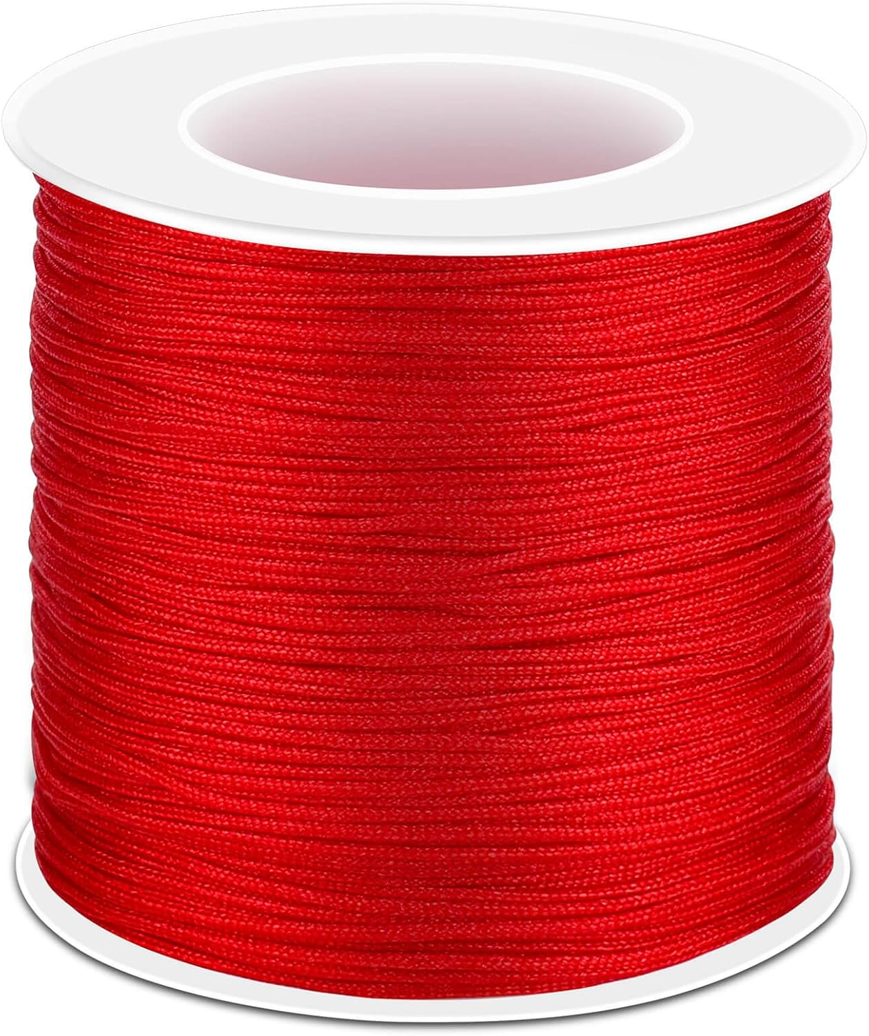 Red Nylon String for Bracelets, 0.8Mm Nylon Thread Chinese Knotting Cord Wind Chime Outdoor Twine String for Beading, Necklaces, DIY Craft, Jewelry Making