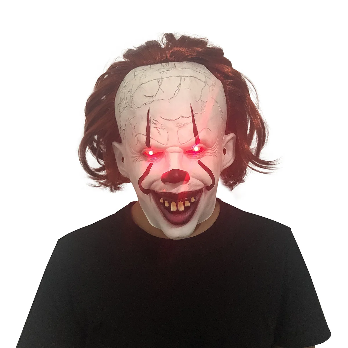 Pennywise Latex Mask – Creepy Demon Clown Headgear for Halloween and Cosplay