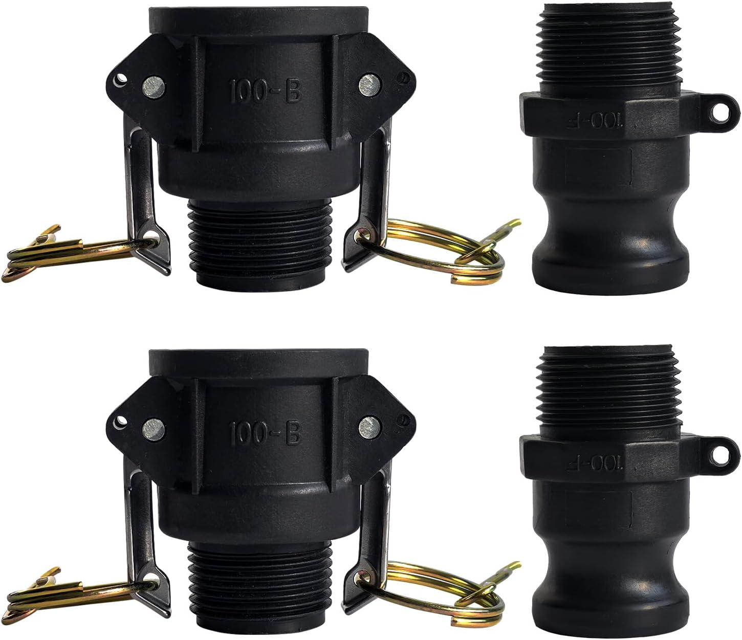 1 Inch Camlock Fittings Type B & F Polypropylene Cam and Groove Hose Fitting Kit with 1