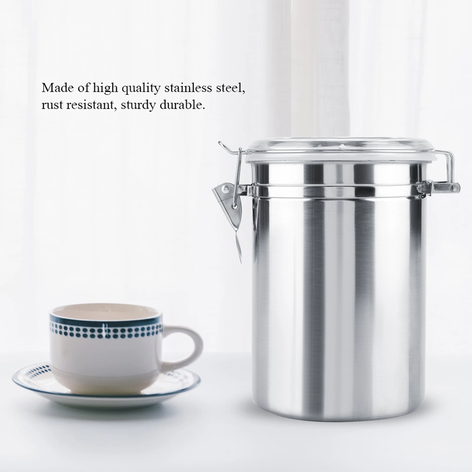 Coffee Container Stainless Steel Coffee Container Stainless Steel Coffee Container Vacuum Sealed Storage Jar for Sugar Tea Bean