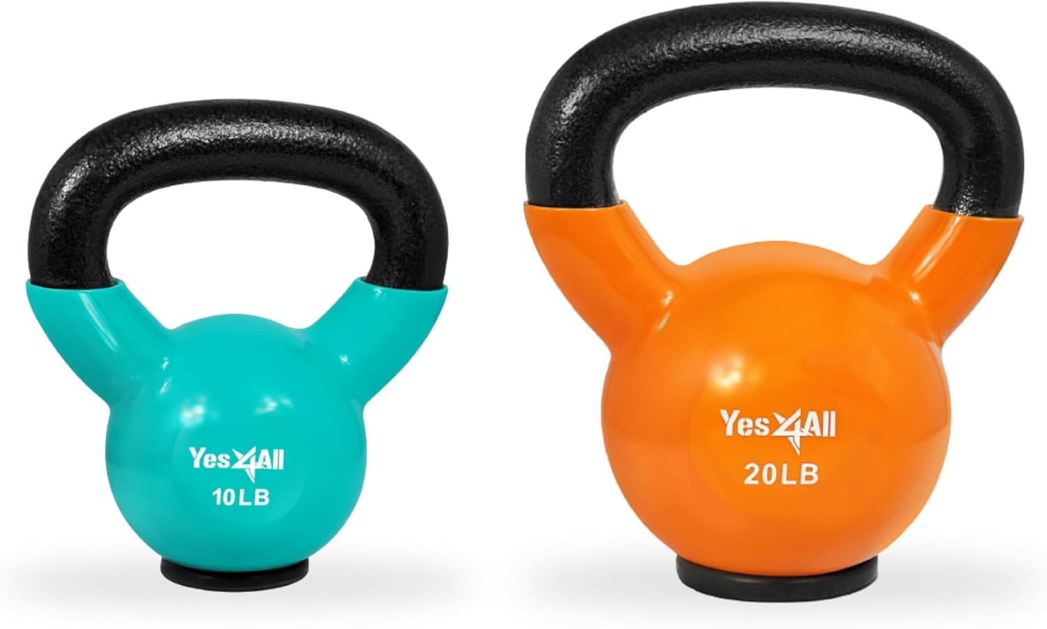 Kettlebells Rubber Base, Kettlebell Set for Women, Strength Training Kettlebells Weights (10-65 Lbs)