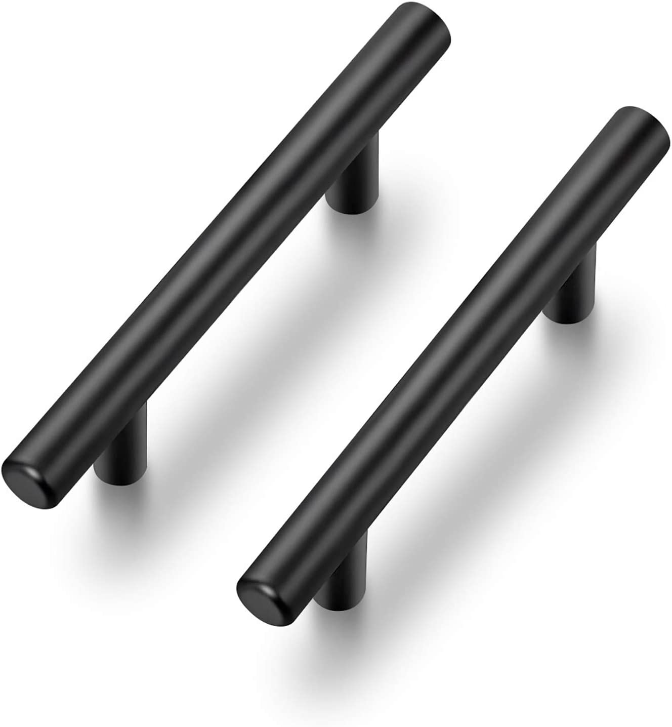 Ravinte 10 Pack |5'' Cabinet Pulls Matte Black Stainless Steel Kitchen Cupboard Handles Cabinet Handles 5”Length, 3” Hole Center 10-Pack
