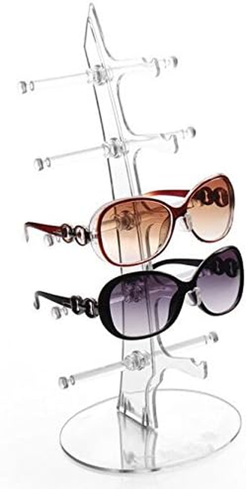 Eyeglasses Sunglasses Storage Display Stand Holder Organizer Case Show Rack for 5 Glasses