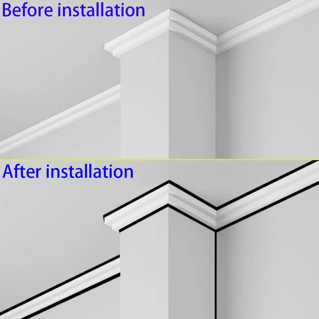 Flexible Quarter Round Molding Self Adhesive,Peel and Stick Waterproof Moldin... - Picture 5 of 14