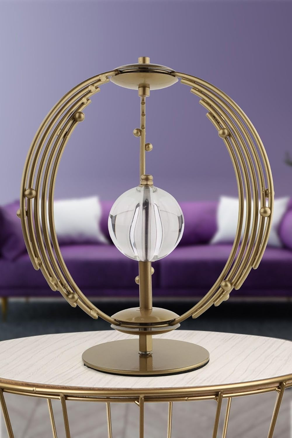 Decorative Metal Tabletop Accessory with Vintage Aesthetic, 13.4 in Height, Crafted from Durable Metal with an Antiqued Finish, Adds Nostalgic Charm to Living Spaces, Modern Style Accent Piece - Antiq