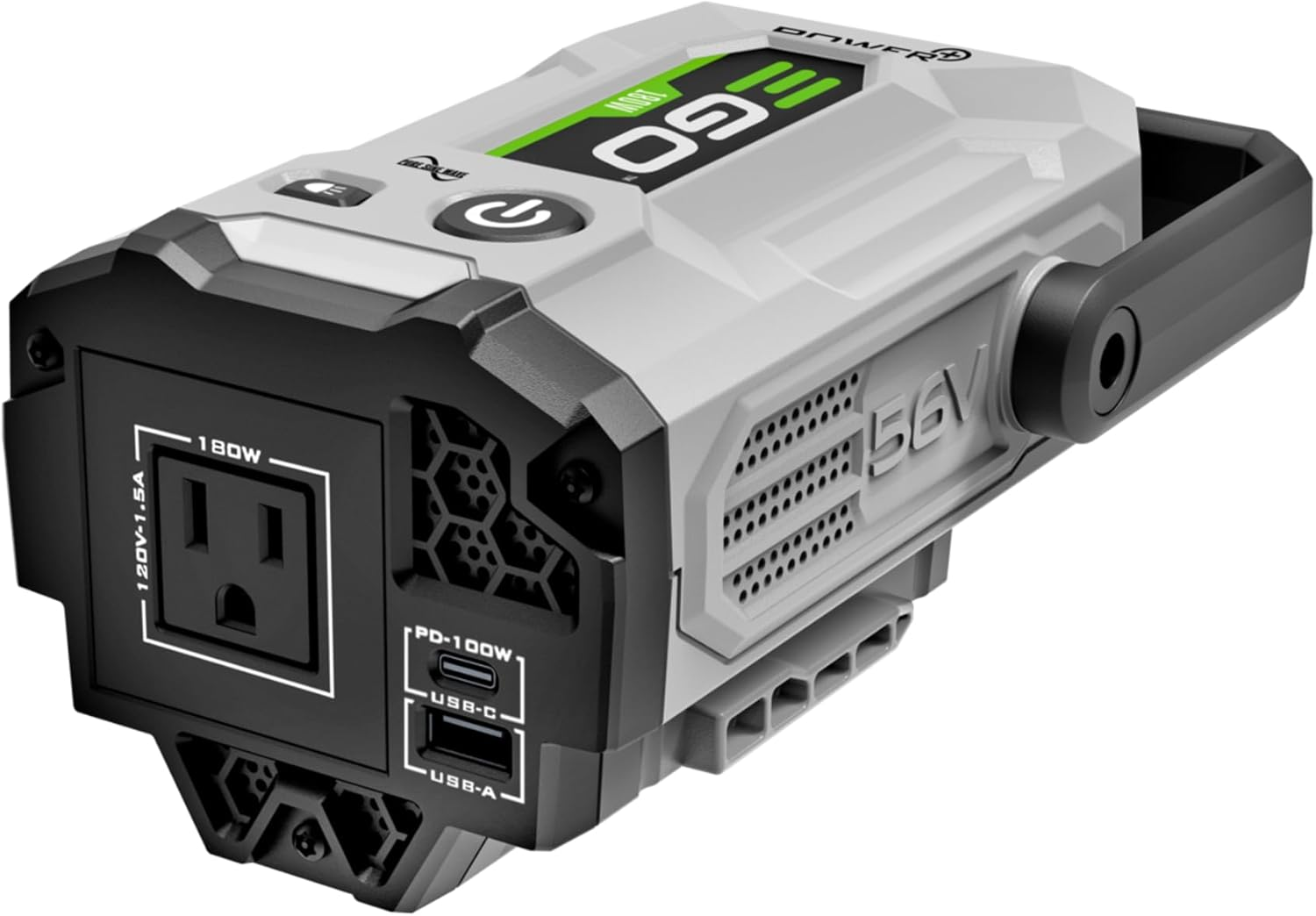 Portable 180W Power Inverter, Quiet Generator for Battery-Powered Devices