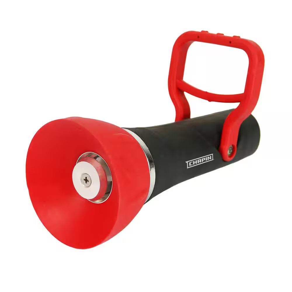 4697: Industrial High Flow Firefighter Style Garden Hose Nozzle, Adjustable Twist Nozzle, up to 250 PSI