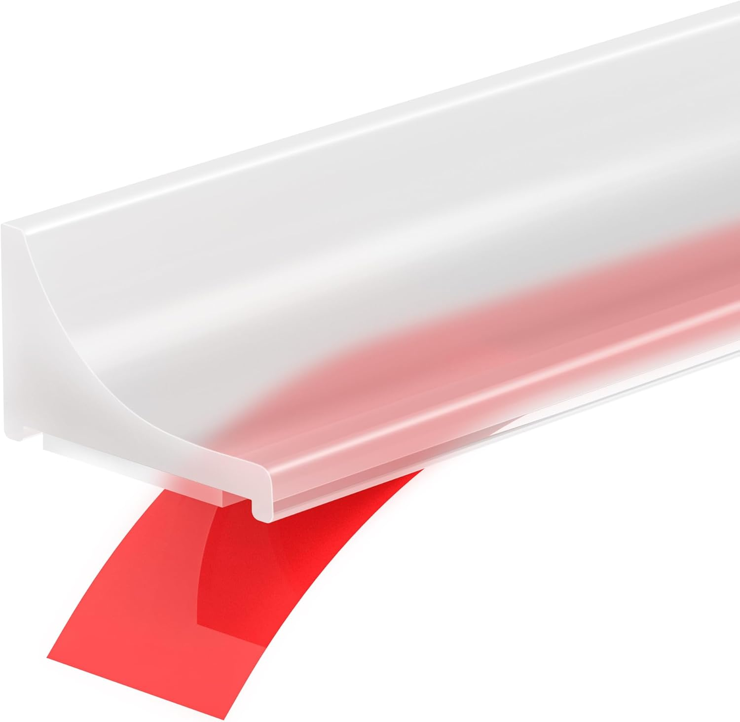 39Inch Shower Threshold Water Dam, Self-Adhesive Silicone Shower Barrier Water Stopper Shower Door Bottom Seal Strip Shower Splash Guard for Bathroom Kitchen Bathtub