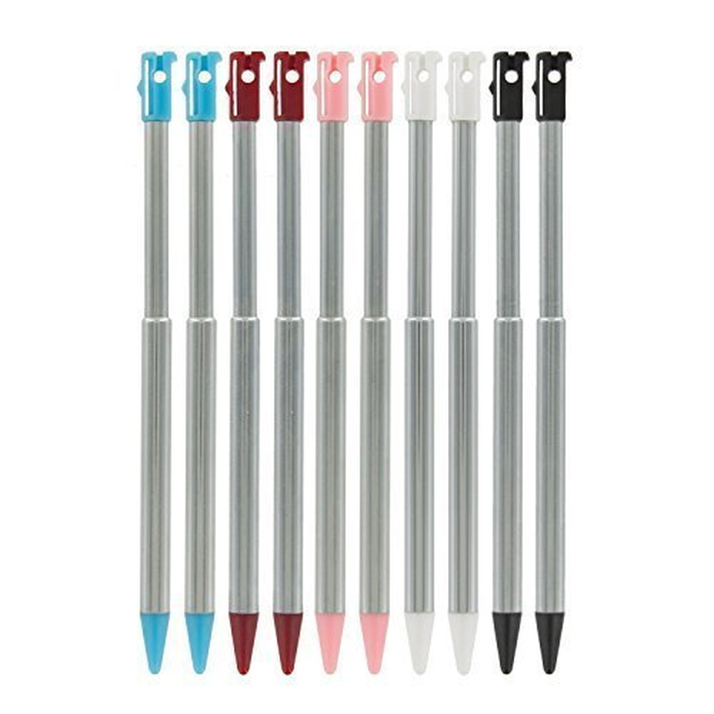 10 Pack Retractable Metal Stylus Set - Compatible with 3DS, 3DS XL, 3DS LL