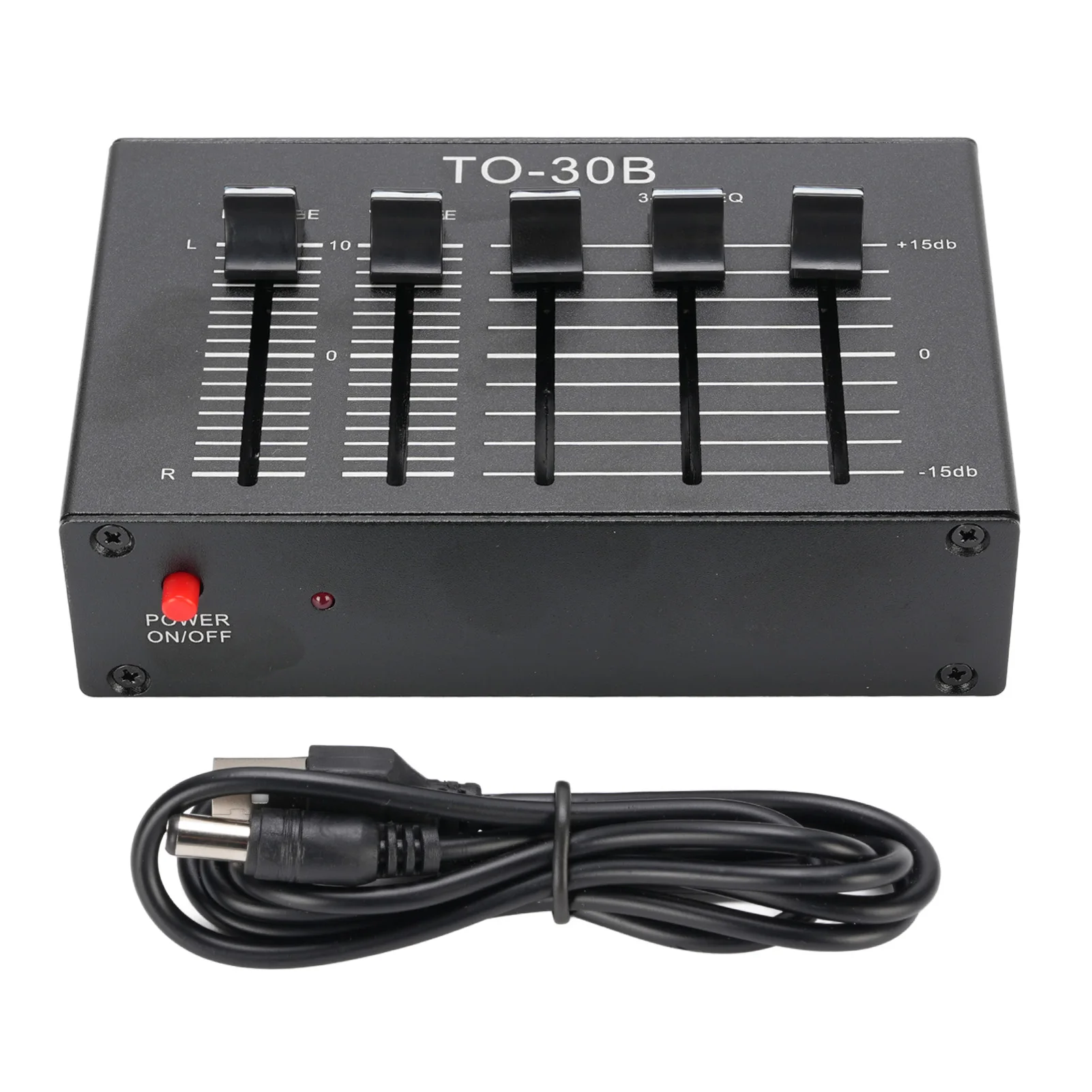 3 Band Equalizer Compact 5V Aluminum Alloy Balanced Volume Control HIFI Sound Low Noise Record Player Preamplifier EQ for Home