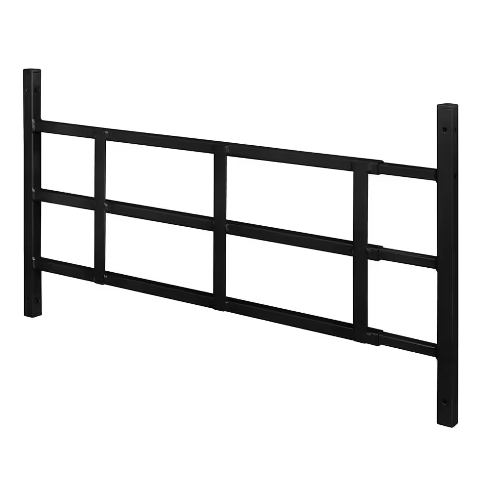 31 In. to 54 In. W X 16 In. H Carbon Steel Fixed 3-Bar Window Guard, Black