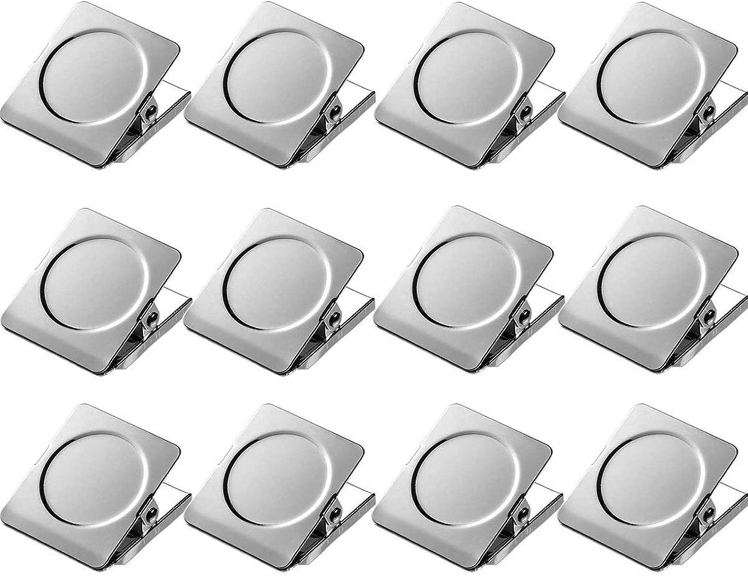 Strong Magnet Clips - 12 Packs Heavy Duty Metal Magnetic Clips for Refrigerator