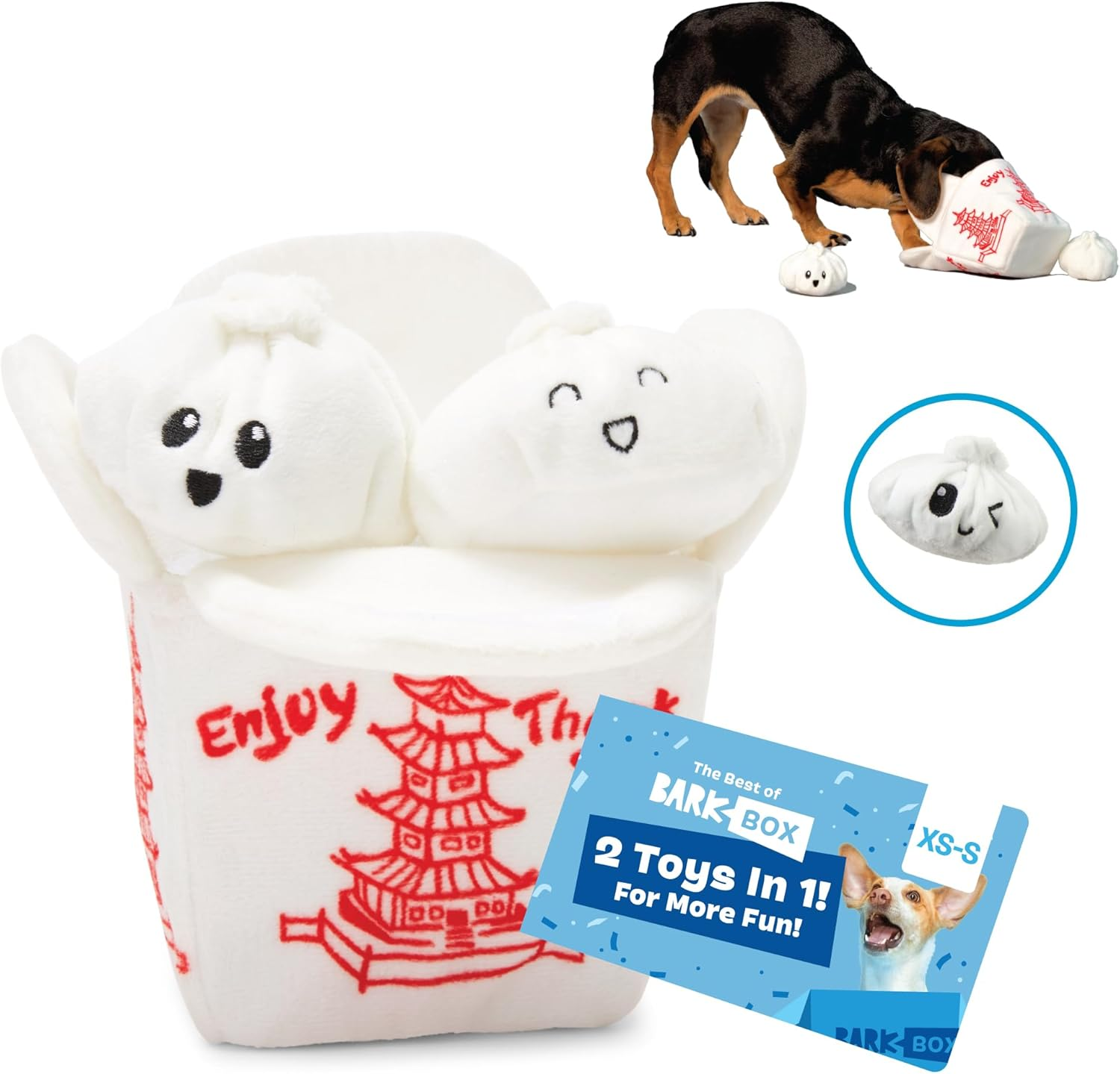 Andi's Famous Chinese Dumpling Dog Toy Barkbox Dumpling Dog - Main Image