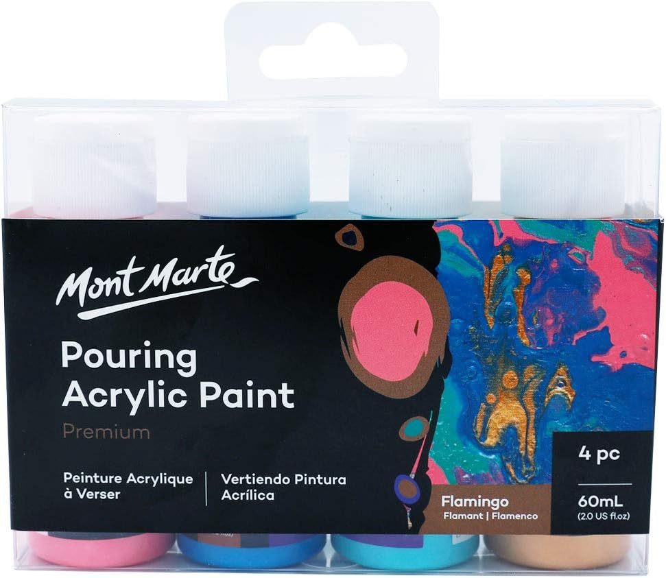 Mont Marte Pouring Acrylic Paint 4-Pieces Set, 60 ml, Ethereal - Picture 12 of 20
