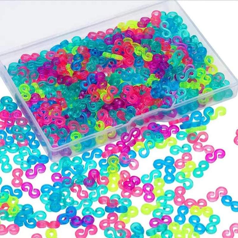 500 Pieces S Clips Rubber Band Clips Plastic Connectors Refills Kit Clip for ... - Picture 4 of 13