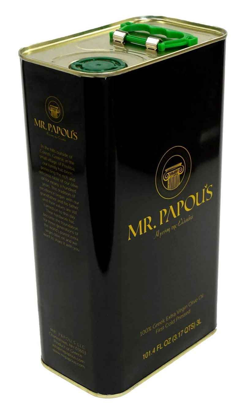 | Extra Virgin Olive Oil | First Cold Pressed | Family Owned | Harvested in Greece | 3 Liter - 101.4 Fl Oz (3 Liter)
