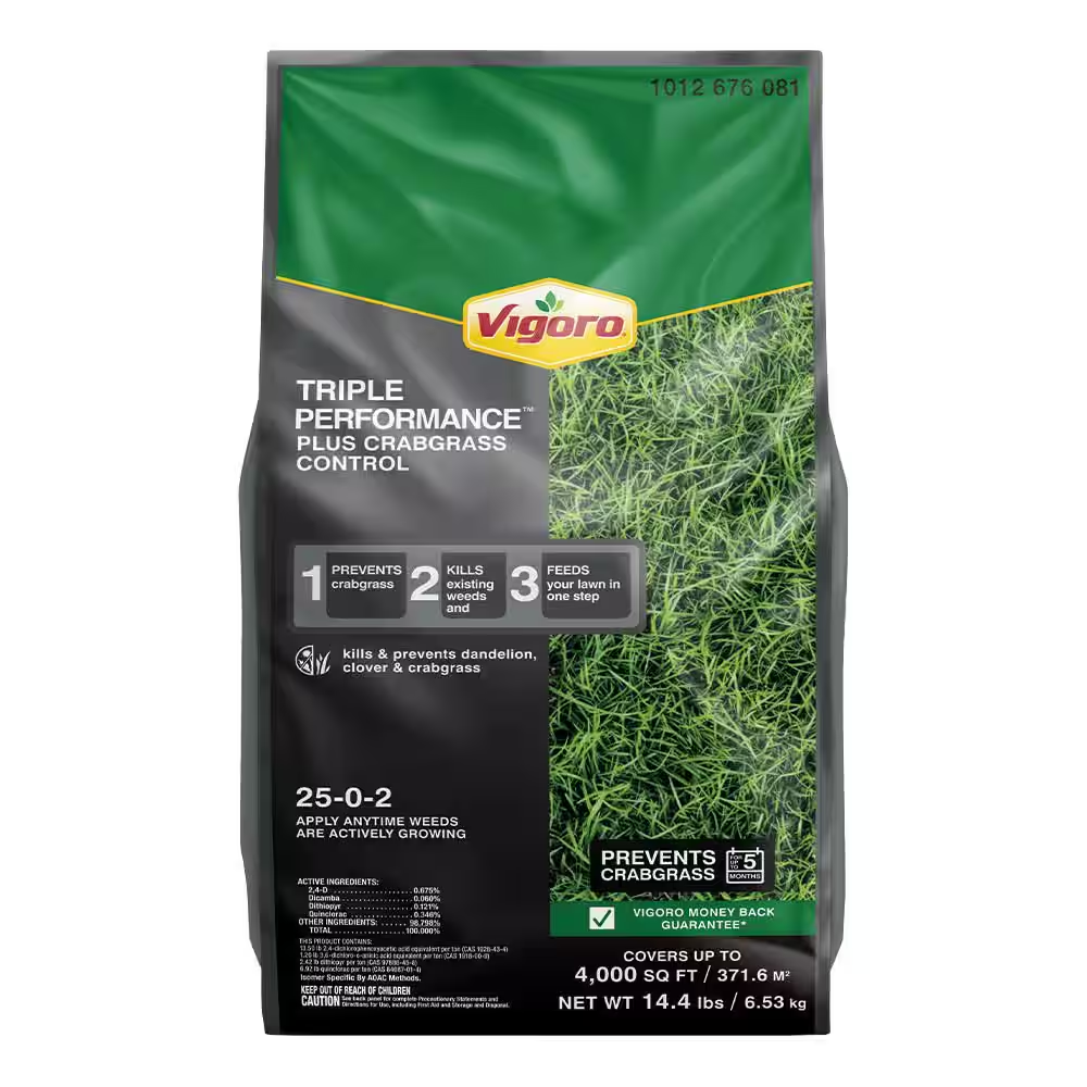 Triple Performance 25-0-2 Lawn Fertilizer with Crabgrass Control