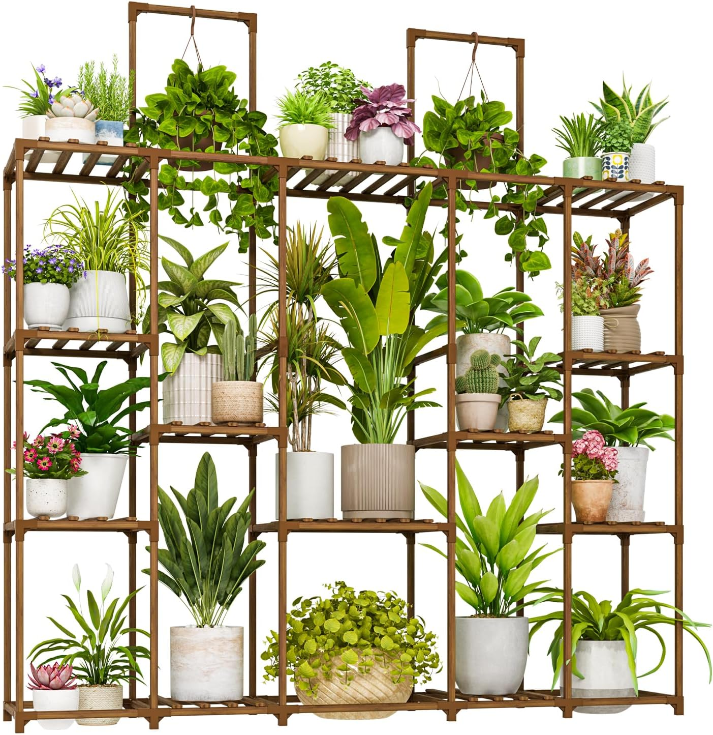 Bamworld Plant Stand Indoor Large Plant Shelf 62.2