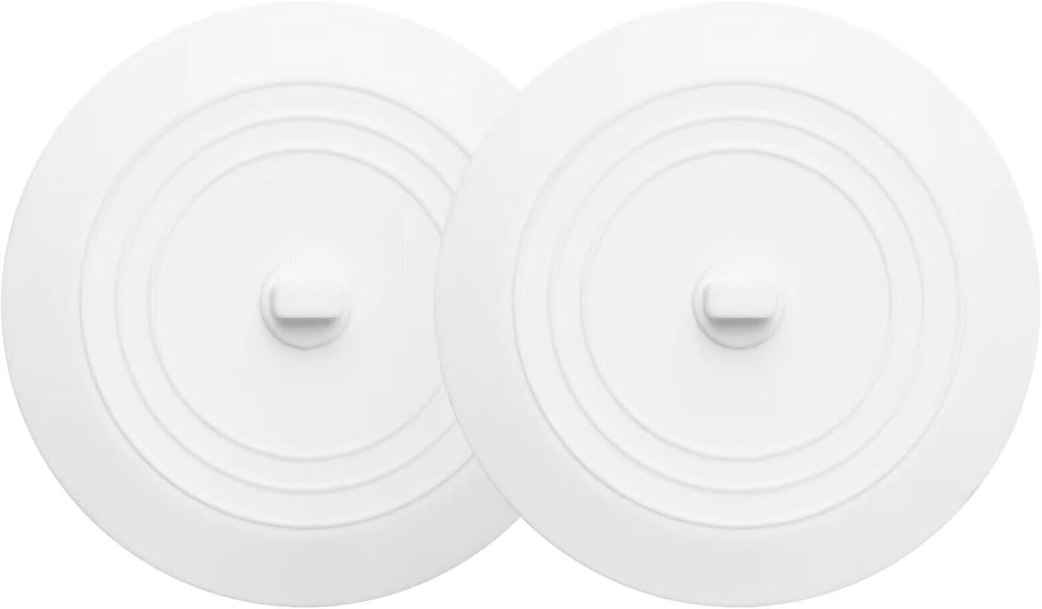 White Bathtub Drain Stopper - 2PCS 5