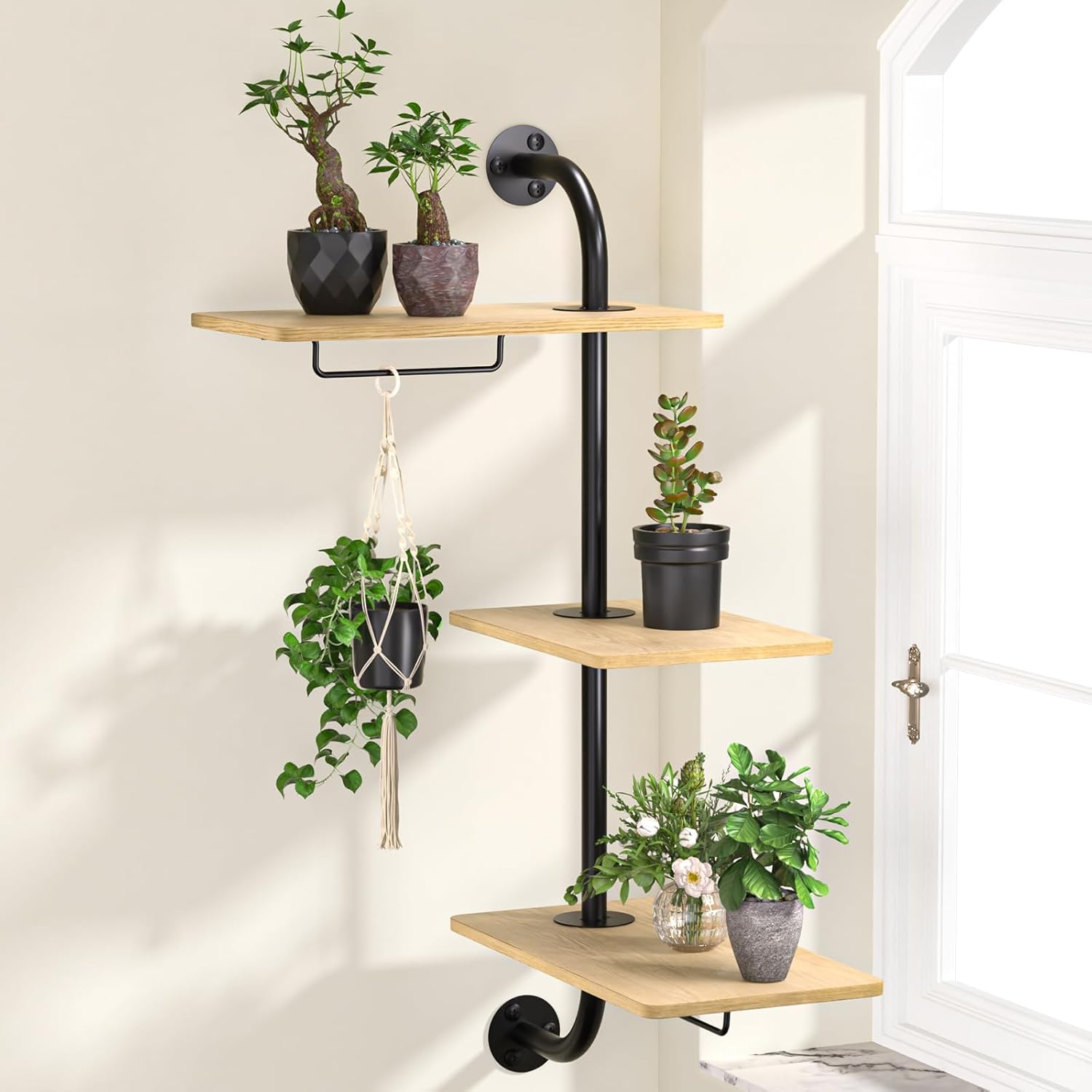 Window Plant Shelves, Rotating Plant Shelf for Window, Wall Mounted Indoor  Hangi | eBay