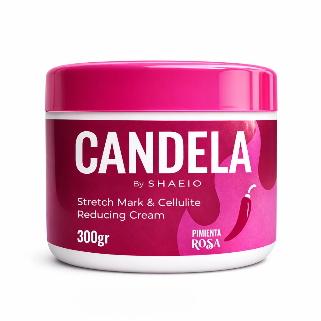 CANDELA Crema Reductora De Abdomen Y Cintura | Cellulite Cream | Crema Para Estrias | Celulitis | Cellulite Remover for Legs | Pimienta Rosa | 3OO Grs