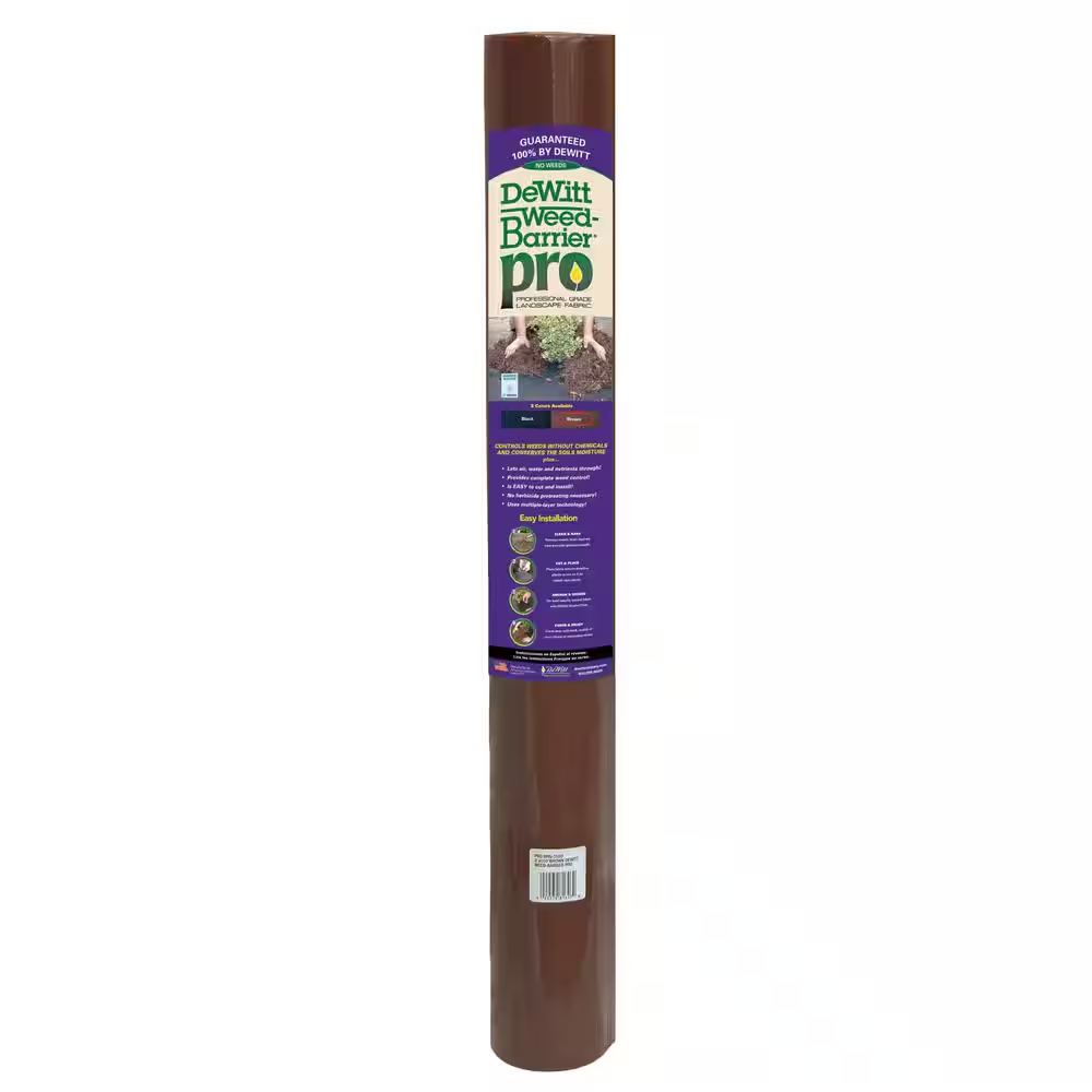 Pro 3 Oz. 3 Ft. X 100 Ft. Landscape Fabric Weed Barrier Refill in Brown