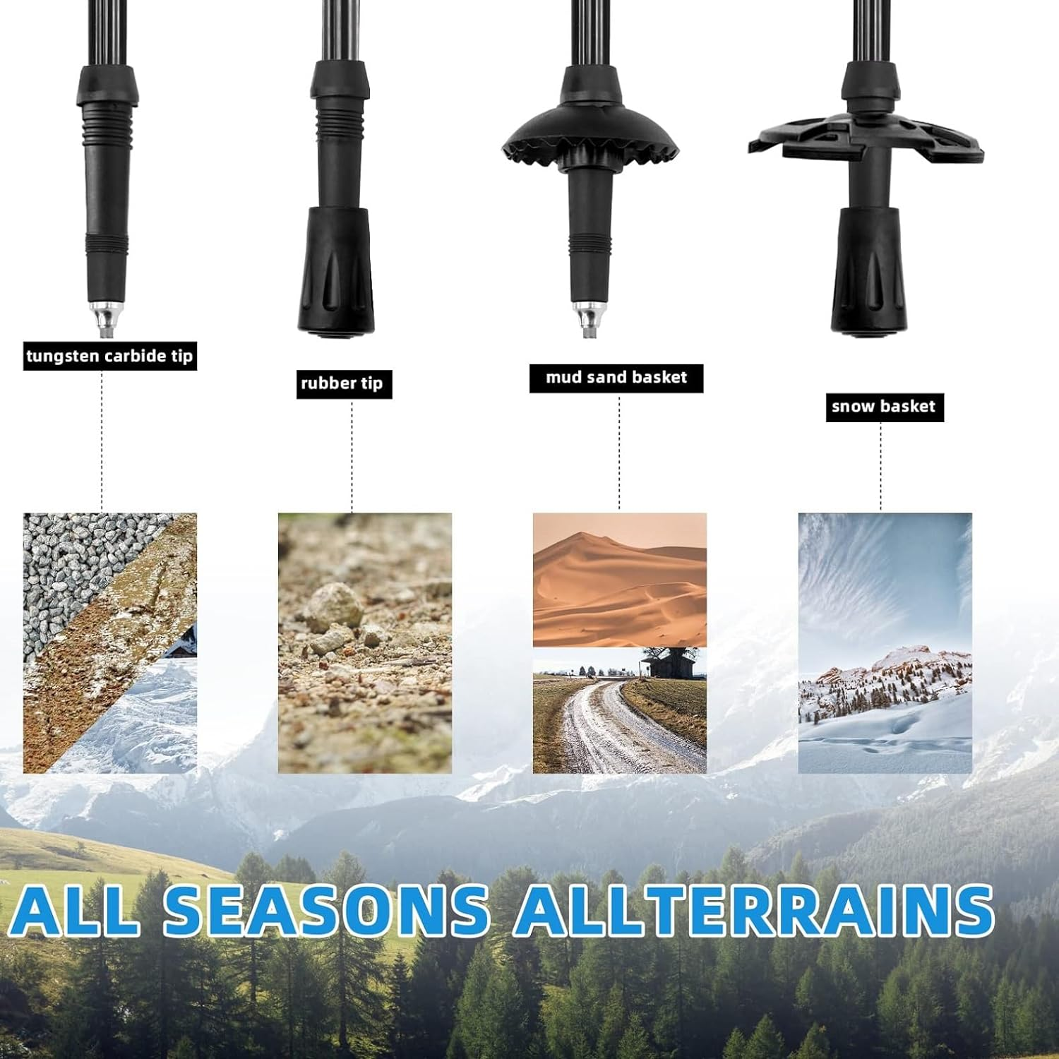 KOMCLUB Carbon Fibre Collapsible and Telescopic Walking Hiking Trekking Poles... - Picture 5 of 13