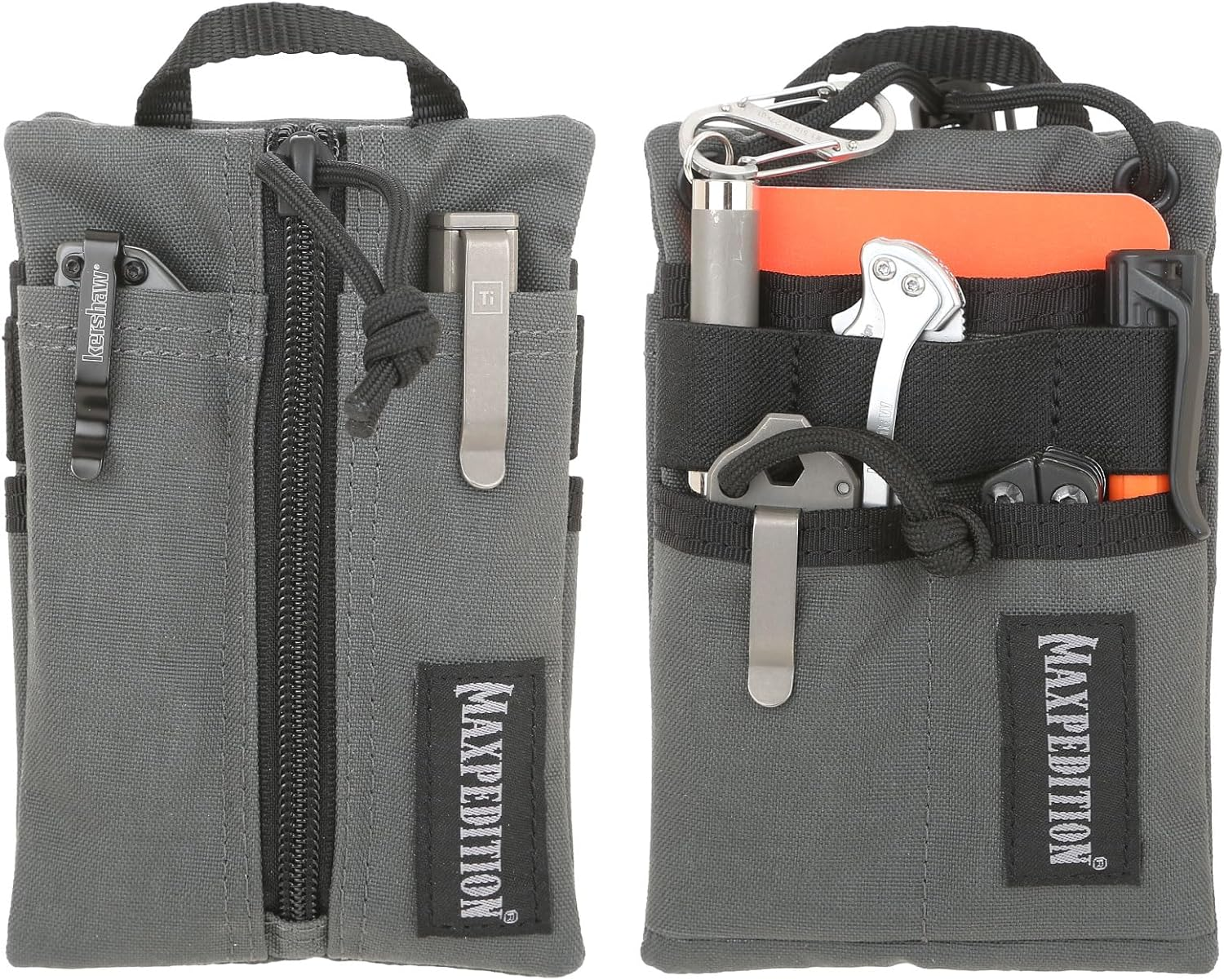 MAXPEDITION Platy Pocket Organizer, Durable EDC Tool Pouch for Men, Neck Wallet with Paracord Lanyard, Holds Flashlight, Multitool, Pen, Notebook