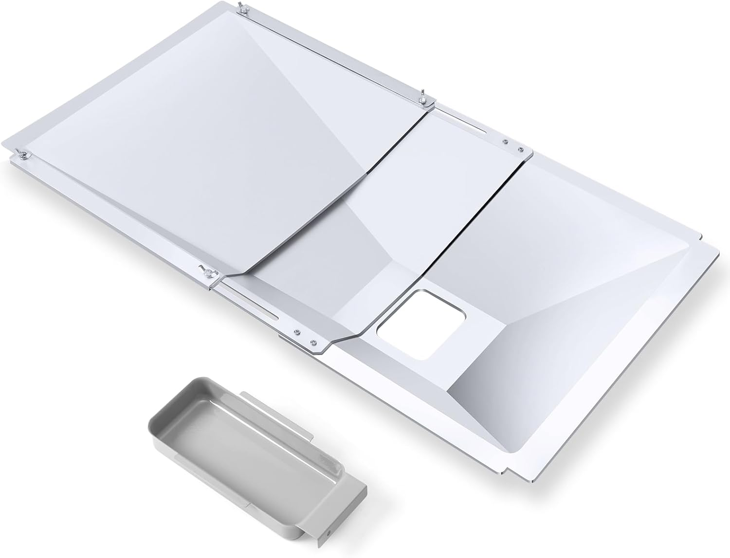 Universal Grease Tray with Catch Pan Fits Nexgrill, Charbroil, Dynaglo, Kenmore, BHG, Grill Master, Backyard, Uniflame, Expert Gas Grill, Adjustable Drip Pan for 3/4/5 Burner Gas Grill