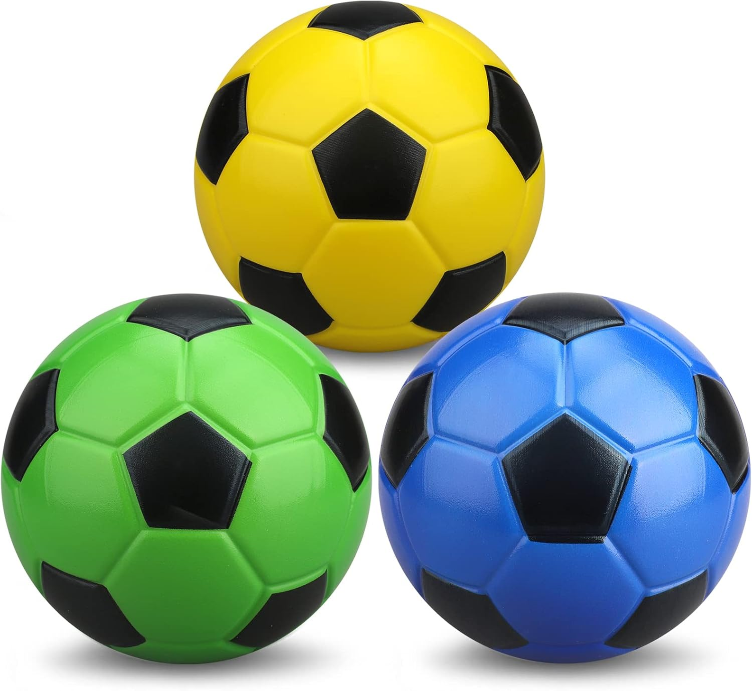 5 Inch Foam Mini Soccer Balls for Indoor Mini Soccer Hoops, Soft Squishy Soocer Slow Rising| Swimming Pool Balls Beach Balls Great Sport Gift for Adults & Kids Sensory Stress Balls No Need Pump