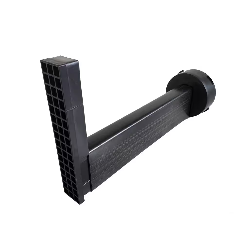 Channel Drain Wall Block Retaining Universal for Proper Drainage Black Plastic