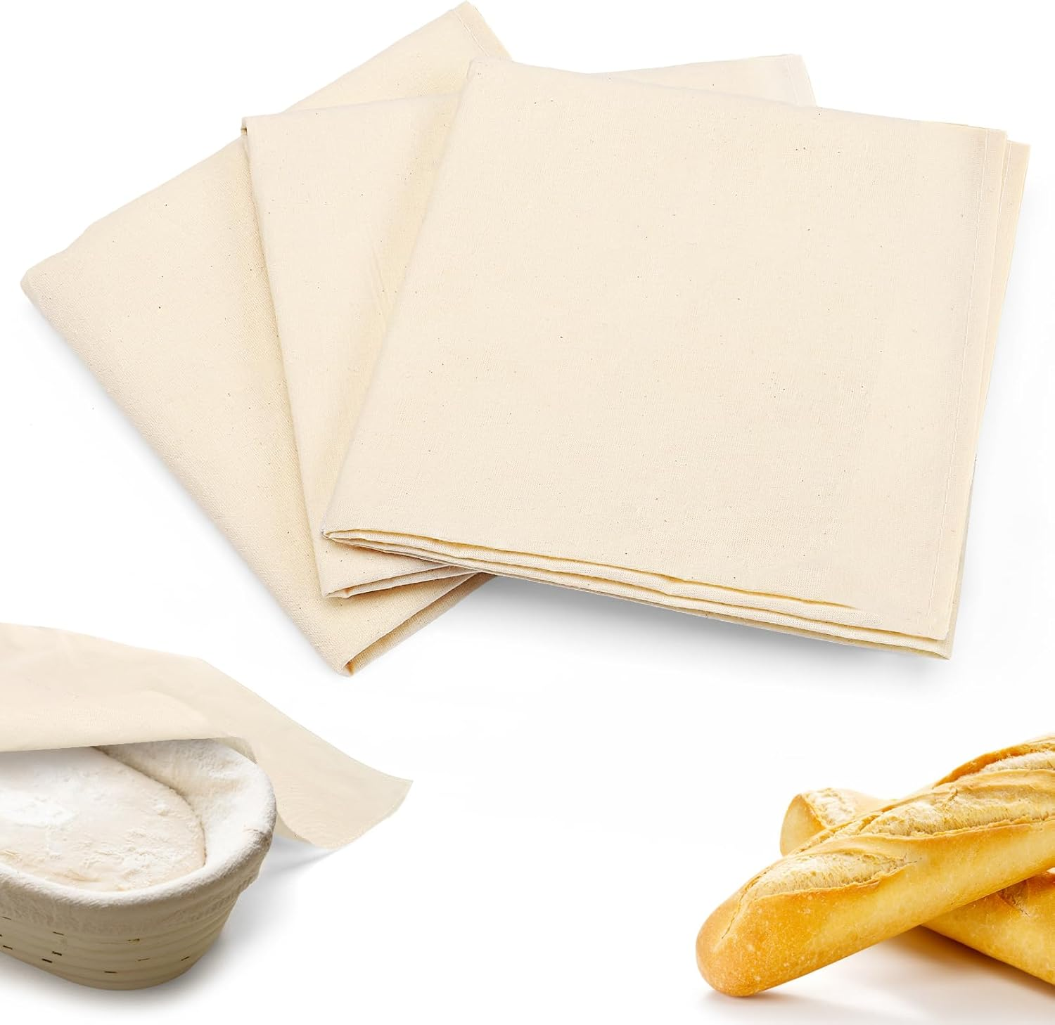 3Pcs All-Cotton Tea Towels for Baking Sourdough - 28