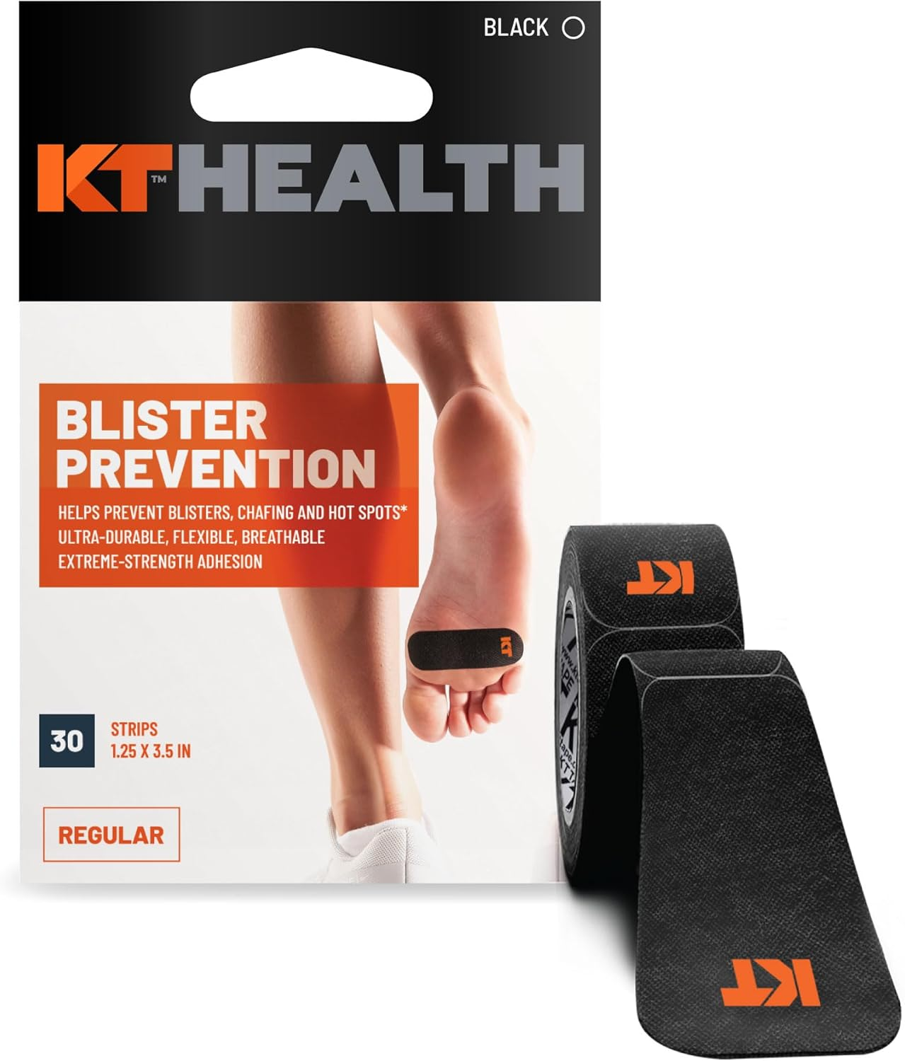 KT Performance+ Blister Prevention Tape, Designed for Athletes, Breathable, Durable, Conforming, Precut 3.5 Inch Strips