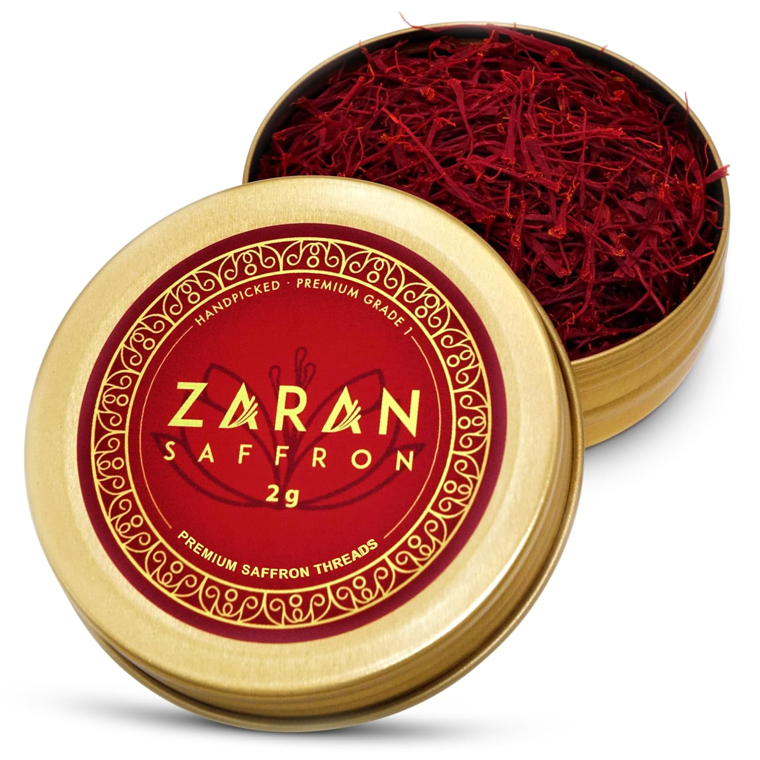 , Superior Saffron Threads (Super Negin) Premium Grade Saffron Spice for Paella, Risotto, Tea'S, and All Culinary Uses (2 Grams)
