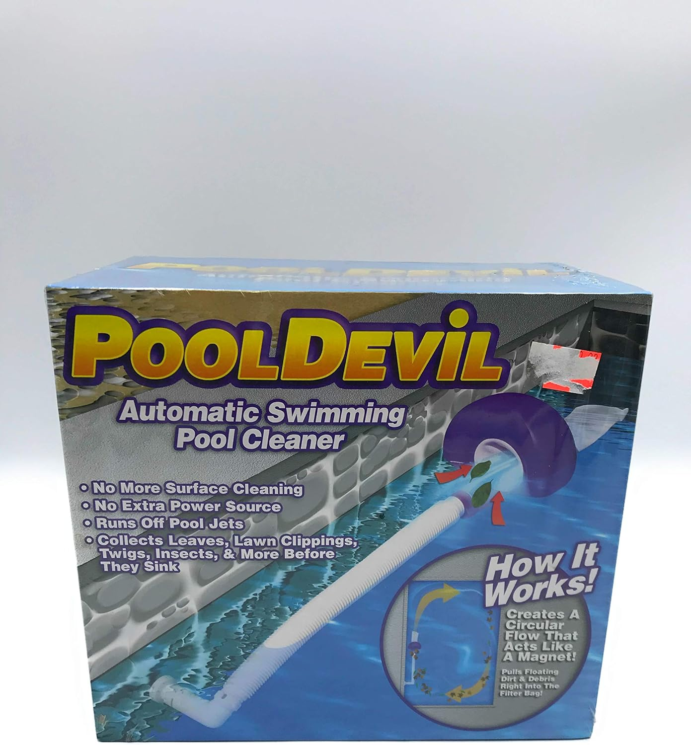 Pooldevil Pro Automatic Pool Surface Dirt and Leaf Skimmer Cleaner 100039