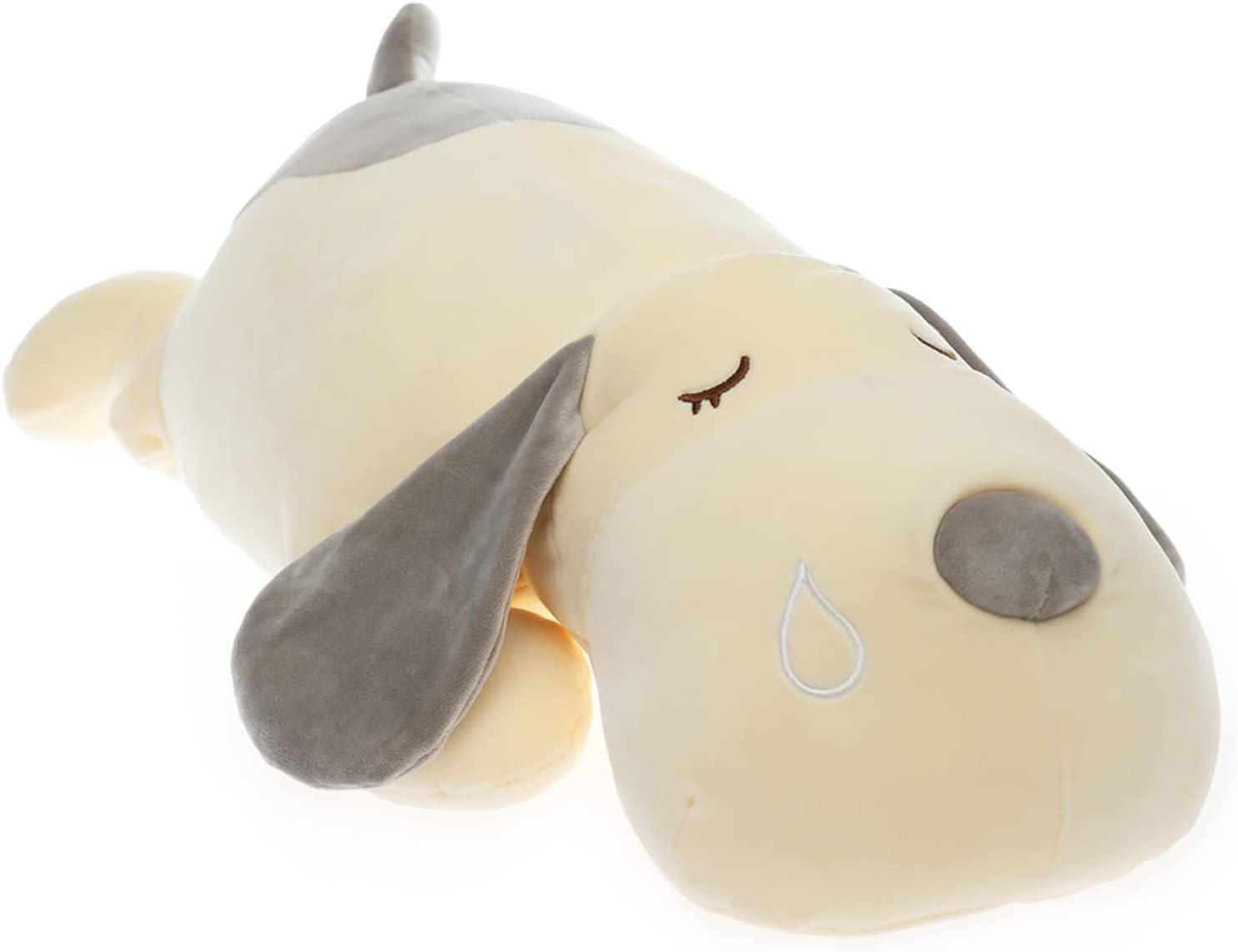 Dog Plush Pillow, Soft Dog Stuffed Animals Toy Plushie Body Pillow Gifts for Kids Girls Boys (Gray, 17.7 Inch)