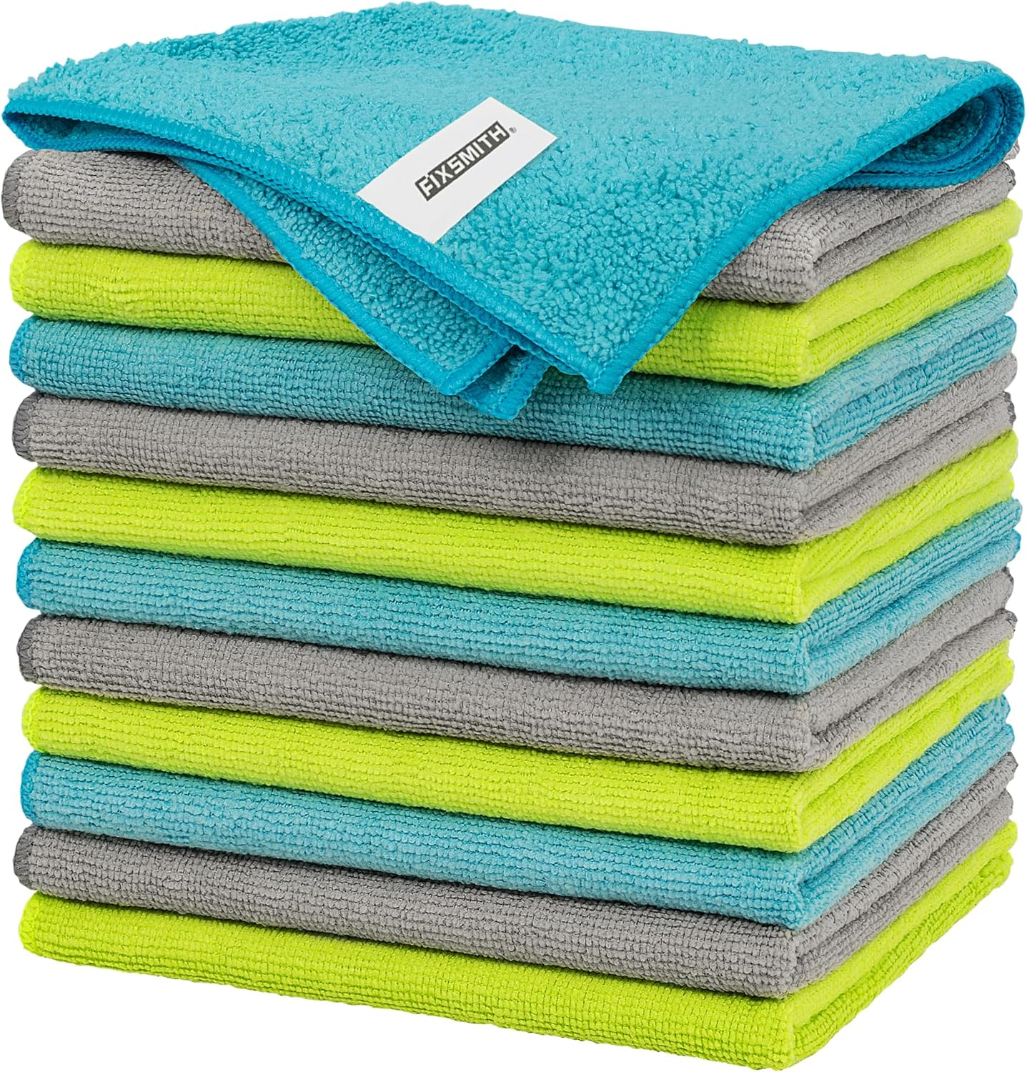 Microfiber Cleaning Cloth - Pack of 12, Multi-Functional Cleaning Towels, Size: 12 X 16 In, Highly Absorbent Cleaning Rags, Lint-Free, Streak-Free Cleaning Cloths for Car Kitchen Home Office
