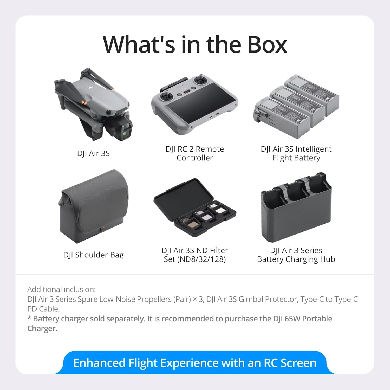 DJI Air 3S Fly More Combo (RC 2 Screen Remote Controller), Drone with 1" CMOS... - Picture 7 of 13