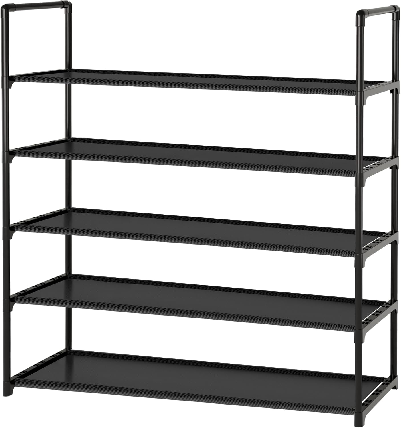 Large Capacity Space-Saving Shoe Rack, 5-Tier Detachable Shoe Storage Organizer Holds 20-25 Pairs, Waterproof Non Woven Fabric Corner Rack for Entryway, Closet, Hallway, Garage