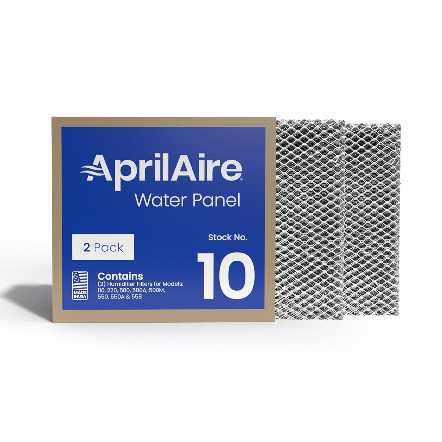10 Water Panel Humidifier Filter Replacement for Whole-House Humidifier Models 110, 220, 500, 500A, 500M, 550, 550A, 558 (Pack of 2)