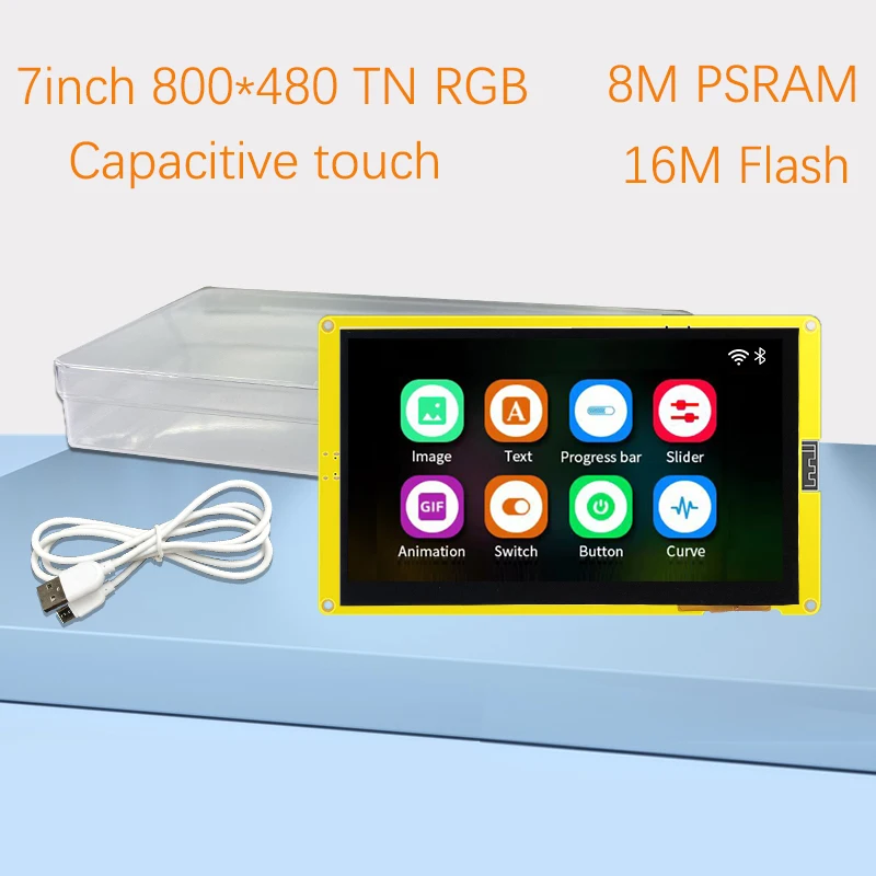 ESP32-S3 HMI 8M PSRAM 16M Flash Arduino LVGL WIFI&Bluetooth 7 " 800*480 Smart Display Screen 7.0 inch RGB LCD TFT Module