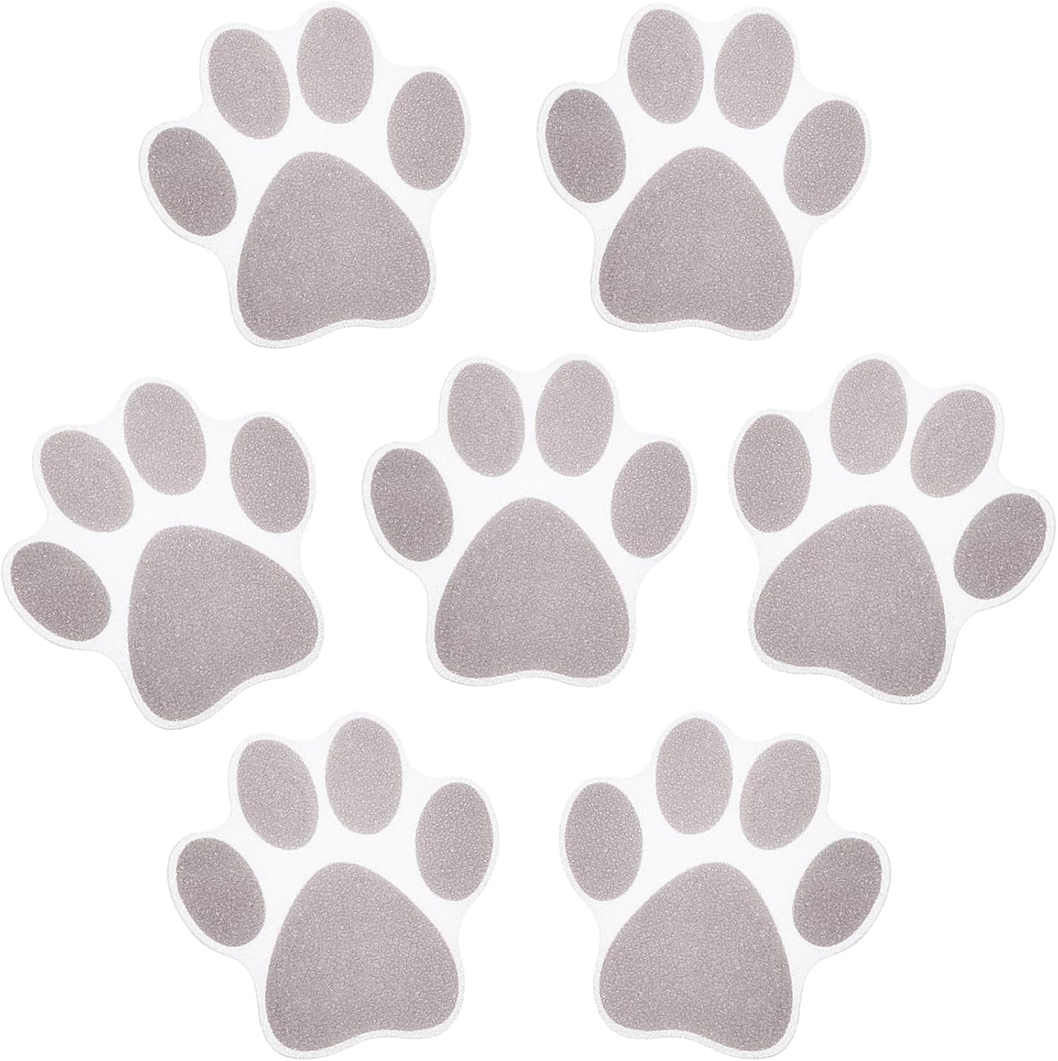 Mudder 20 Pcs Non Slip Bathtub Sticker Cute anti Slip Shower Sticker Adhesive Black Grey Pink Paw Decal Safety Traction Grip Treads Appliques for Bathtub Pool Boat Stair Shower Floor(Gray)