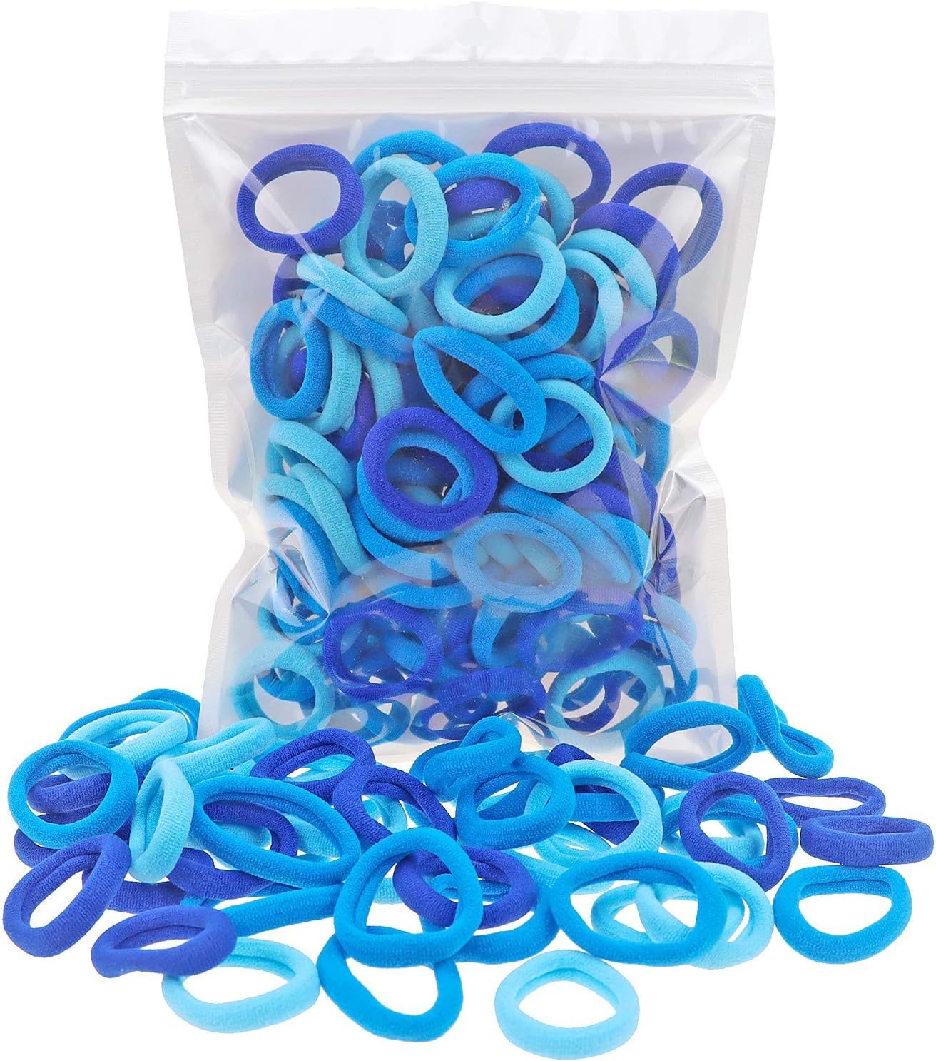 100 Pack Pink Color Nylon Elastics Hair Bands for Baby Girls' Small Hair Ropes - Picture 8 of 16