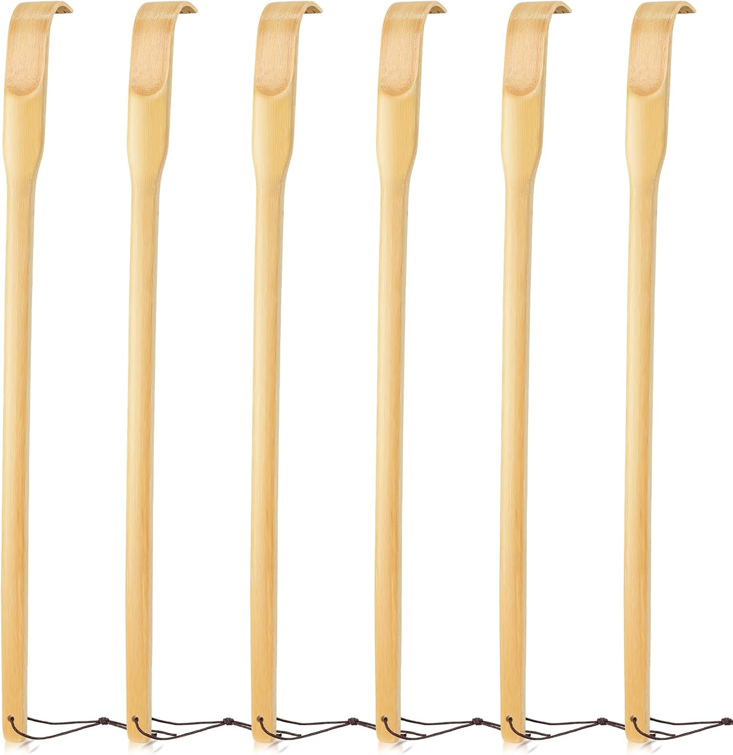 Renook Back Scratcher, 16.5In Pack of 6, Traditional Finger-Like Bamboo Wooden Body Massager for Scratching Itches, Strong and Sturdy, Good Practical and Novel Gifts for Friends and Family.