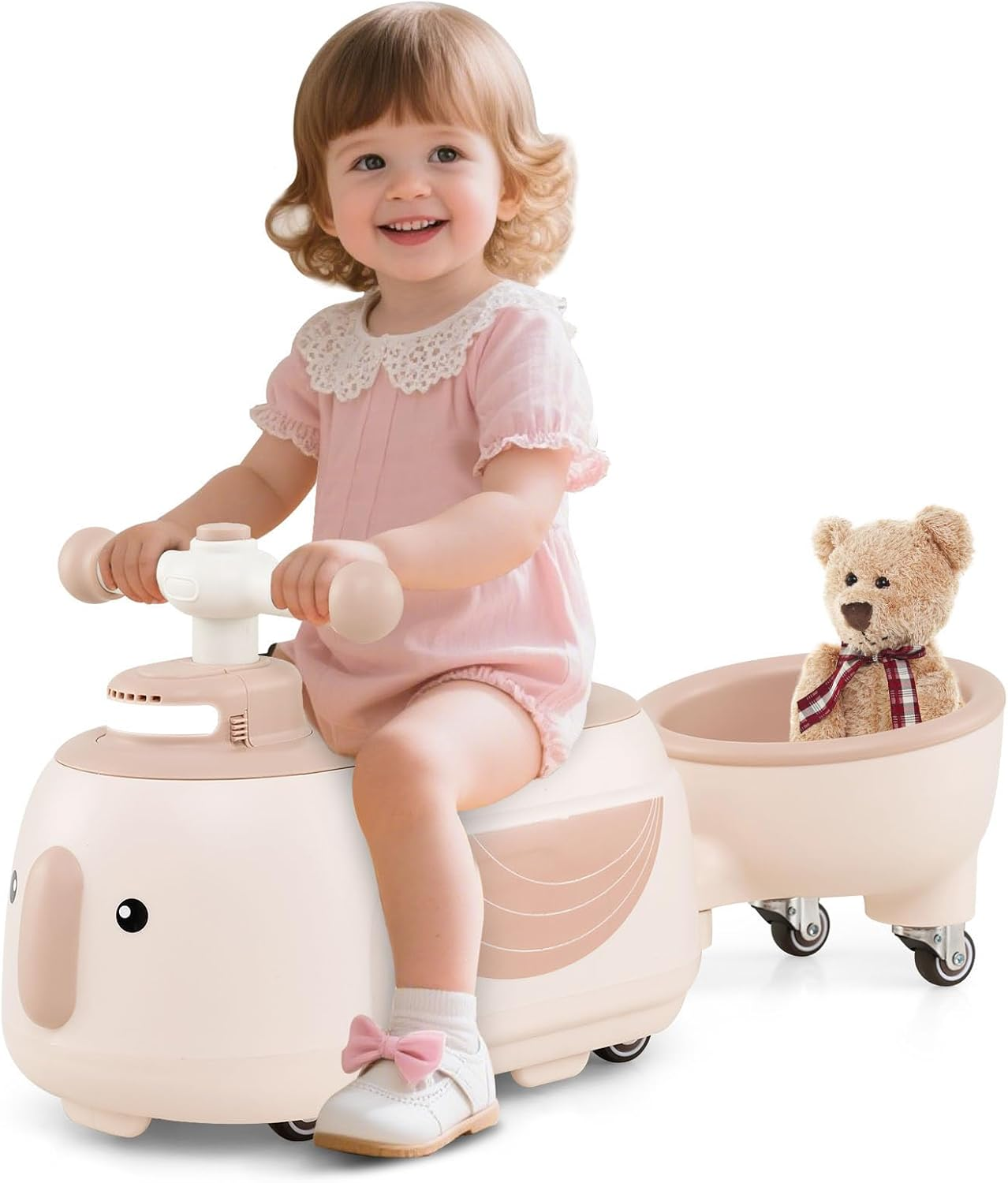 Ride on Push Car with Trailer