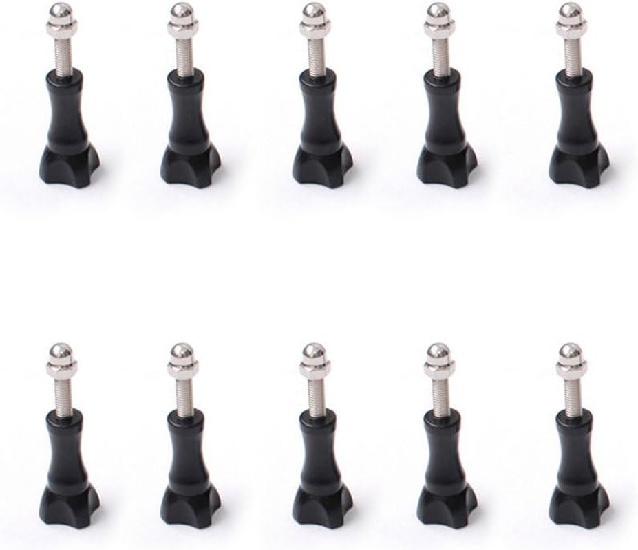 Long Thumbscrew with Cap Thumb Screw Set Stainless for Gopro Accessories Monopod Handhold Stick Mount/Windshield Suction for Gopro Hero5 Black, Hero4, Hero3+, Hero3, Hero2 Camera (10Pcs/Pack)
