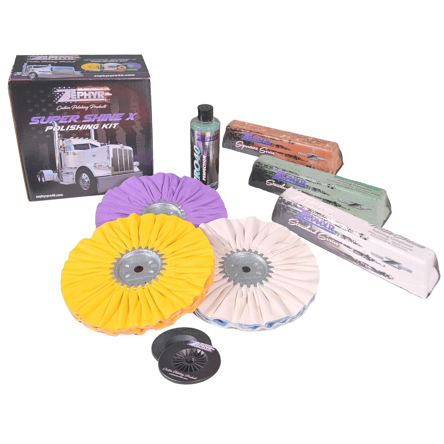Zephyr - Super Shine X - Big Rig Aluminum Polishing Kit